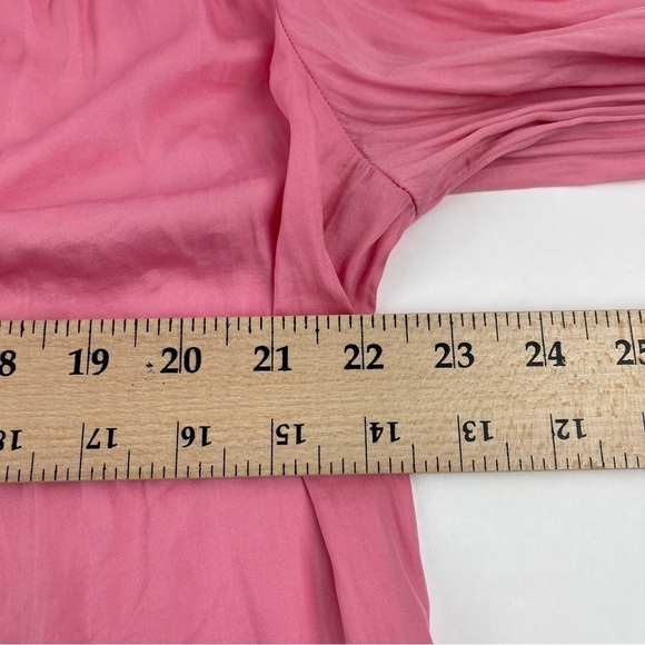 Gap Blouse Womens Small Pink Vneck Mock Collar - Picture 9 of 9